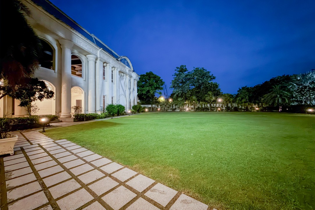 The property at dusk
